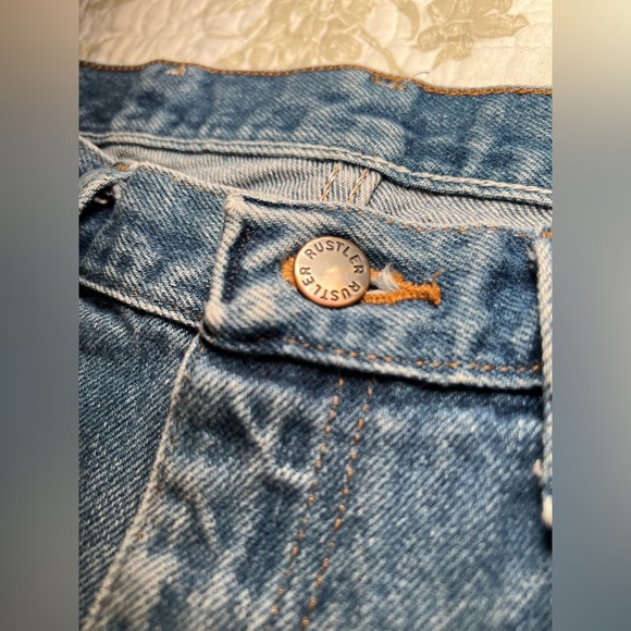Vintage 90s Rustler Regular Straight Leg Distressed Jeans Denim size 12 33x30 - Picture 13 of 13